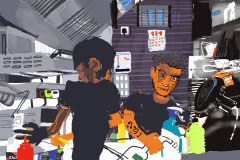 Dishwashers, Burger Bar/iPad drawing/2025