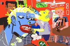 Untitled ArtworkPub drinker, Chiang Mai/iPad drawing/2025